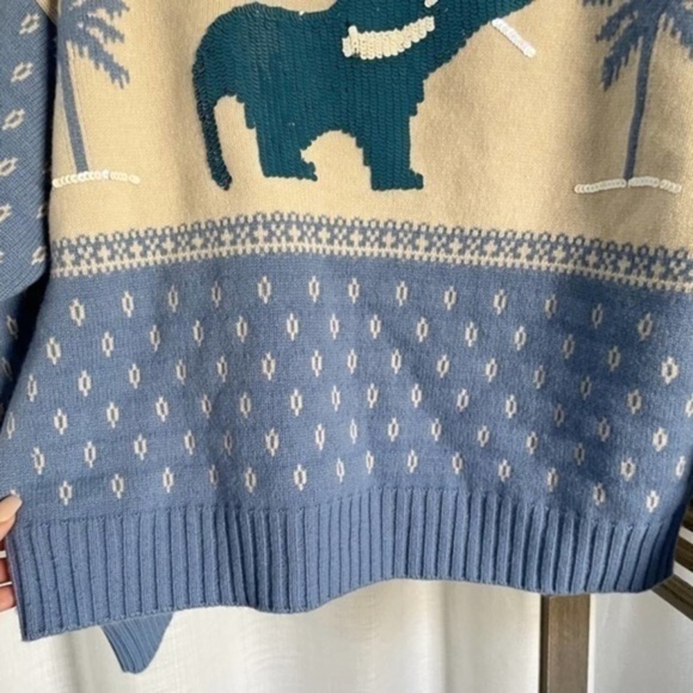 🆕 Alanui Wool & Cashmere Runway Designer Elephant Sequins Sweater - Picture 8 of 12